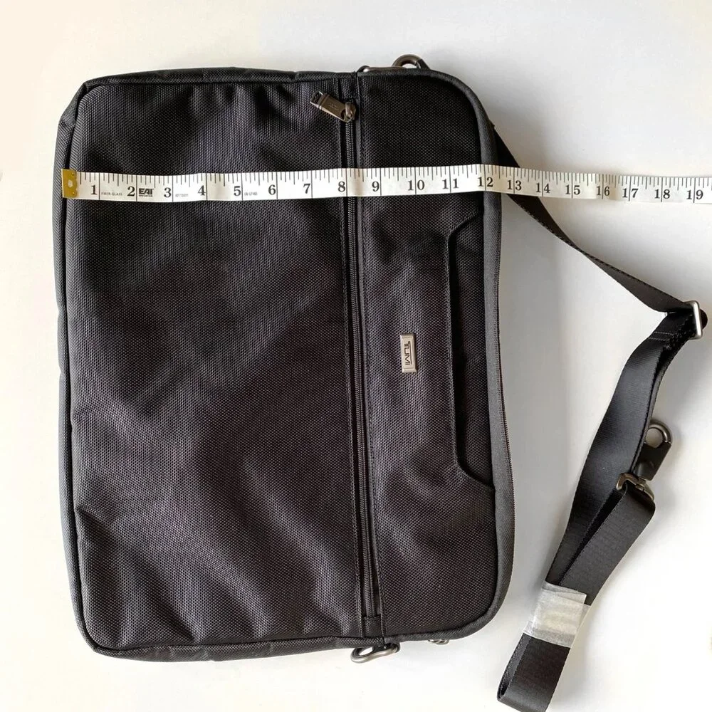 Tumi 2Way Balistic Black Nylon Alpha Computer Briefcase Business Crossbody Bag